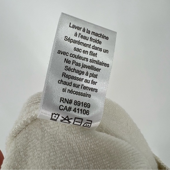 ATM Loop Cream Satin French Cotton Terry Pull-on‎ Chalk Jogger Track Pants - Picture 12 of 16